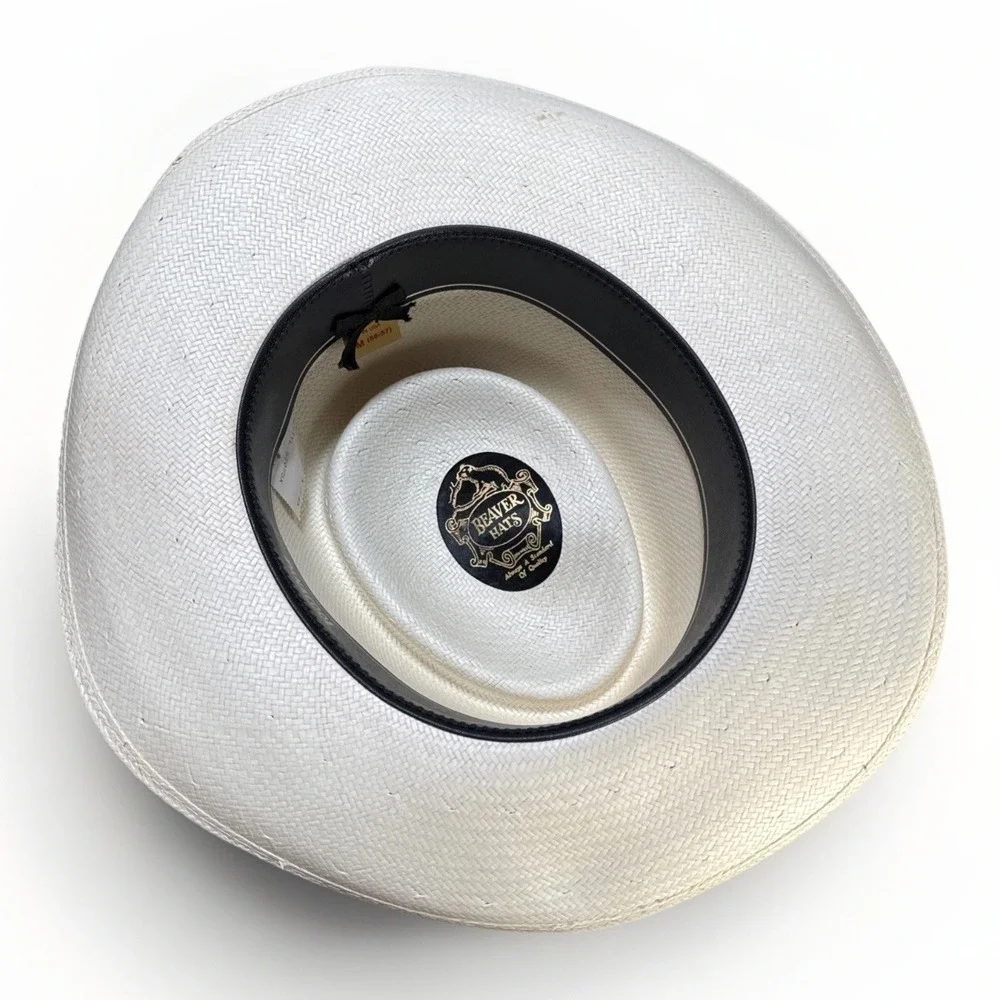 Vintage Beaver Brand "Panacool" Straw Hat Southwestern Fedora M 56-57 - Picture 5 of 8